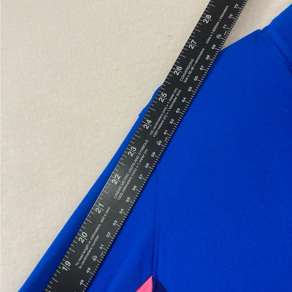 Under Armour Pullover Womens Size L Blue Pink Quarter Zip Long Sleeve Training - Picture 7 of 10